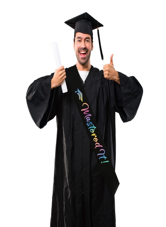 PYQWA Mastered it Sash, Colored Class of 2025 Happy Graduation Satin Sash - Congrats Grad Congratulations Grad 2025 Party Decorations - Image 5